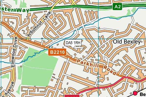 DA5 1RH map - OS VectorMap District (Ordnance Survey)