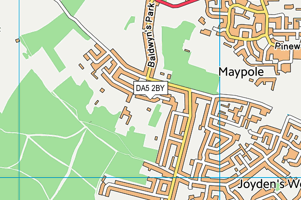DA5 2BY map - OS VectorMap District (Ordnance Survey)