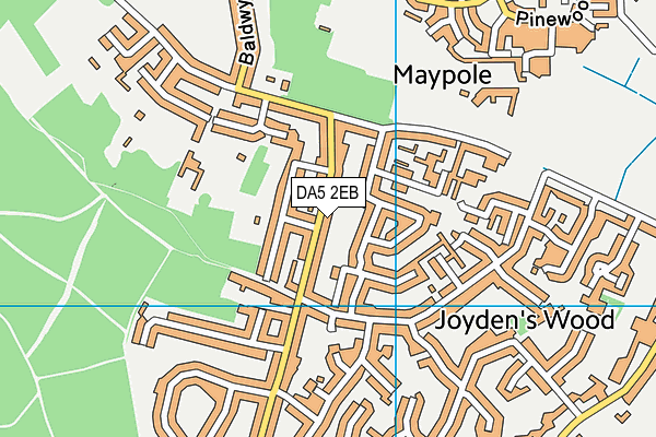 DA5 2EB map - OS VectorMap District (Ordnance Survey)