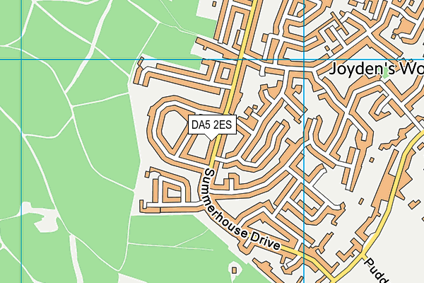 DA5 2ES map - OS VectorMap District (Ordnance Survey)