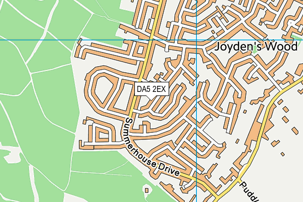 DA5 2EX map - OS VectorMap District (Ordnance Survey)