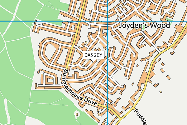DA5 2EY map - OS VectorMap District (Ordnance Survey)