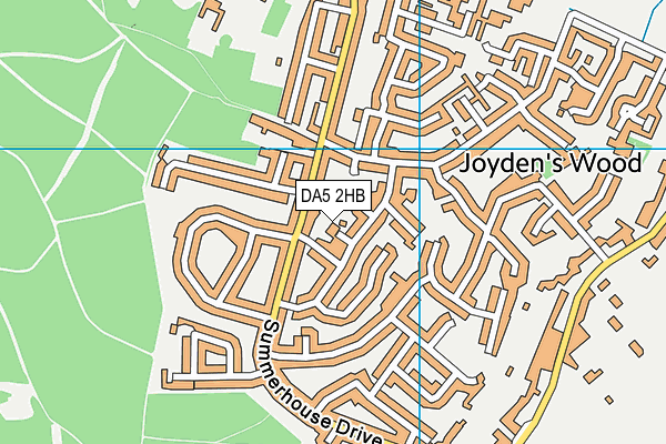 DA5 2HB map - OS VectorMap District (Ordnance Survey)