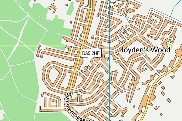 DA5 2HF map - OS VectorMap District (Ordnance Survey)