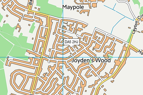 DA5 2HJ map - OS VectorMap District (Ordnance Survey)