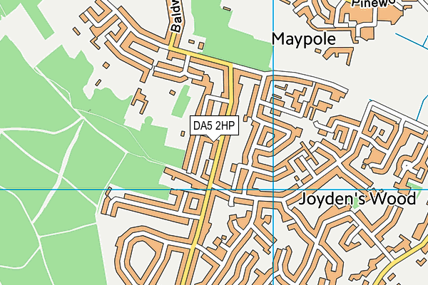 DA5 2HP map - OS VectorMap District (Ordnance Survey)