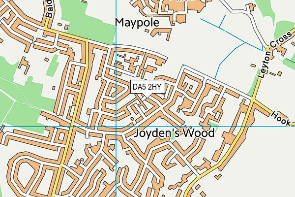 DA5 2HY map - OS VectorMap District (Ordnance Survey)