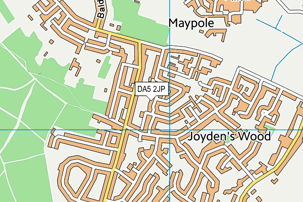 DA5 2JP map - OS VectorMap District (Ordnance Survey)
