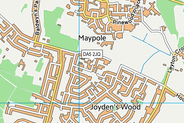 DA5 2JQ map - OS VectorMap District (Ordnance Survey)