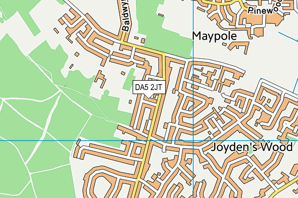 DA5 2JT map - OS VectorMap District (Ordnance Survey)