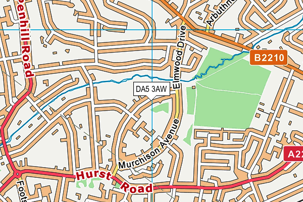 DA5 3AW map - OS VectorMap District (Ordnance Survey)