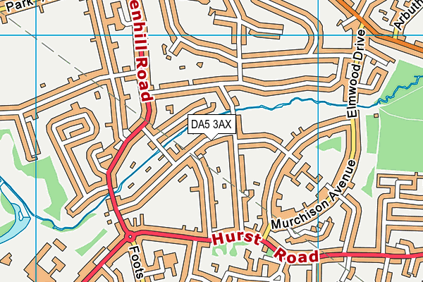 DA5 3AX map - OS VectorMap District (Ordnance Survey)