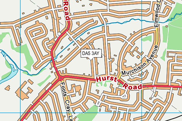 DA5 3AY map - OS VectorMap District (Ordnance Survey)