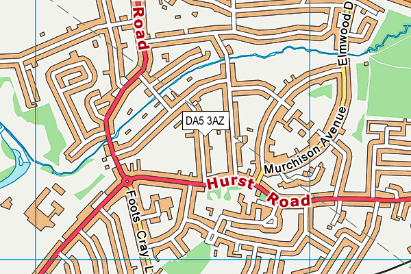 DA5 3AZ map - OS VectorMap District (Ordnance Survey)