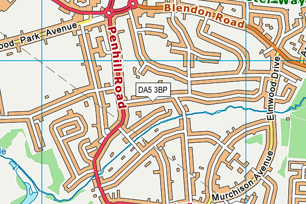 DA5 3BP map - OS VectorMap District (Ordnance Survey)