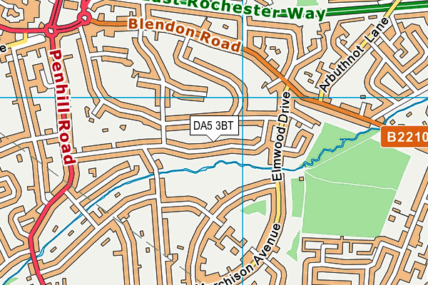 DA5 3BT map - OS VectorMap District (Ordnance Survey)