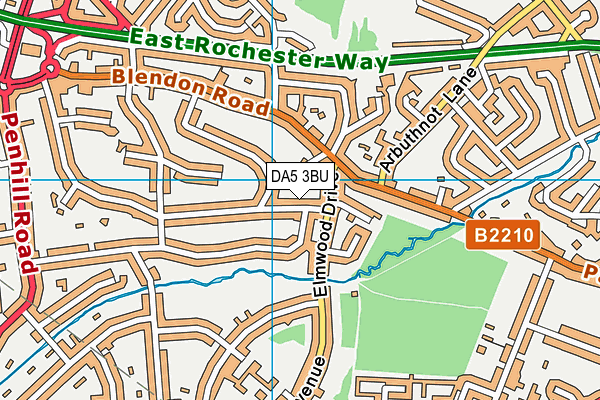 DA5 3BU map - OS VectorMap District (Ordnance Survey)