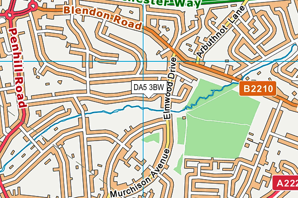DA5 3BW map - OS VectorMap District (Ordnance Survey)