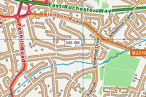 DA5 3BX map - OS VectorMap District (Ordnance Survey)