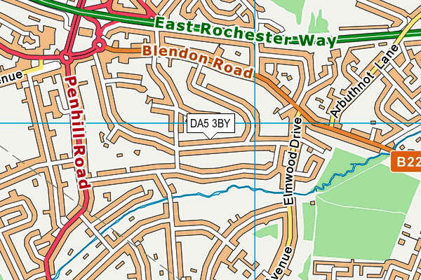DA5 3BY map - OS VectorMap District (Ordnance Survey)