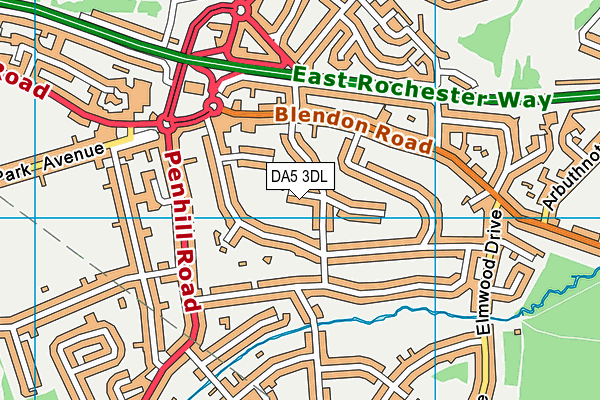 DA5 3DL map - OS VectorMap District (Ordnance Survey)