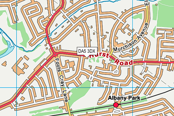 DA5 3DX map - OS VectorMap District (Ordnance Survey)