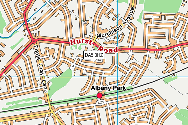 DA5 3HZ map - OS VectorMap District (Ordnance Survey)