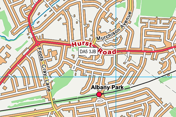 DA5 3JB map - OS VectorMap District (Ordnance Survey)