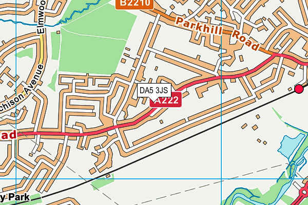 DA5 3JS map - OS VectorMap District (Ordnance Survey)