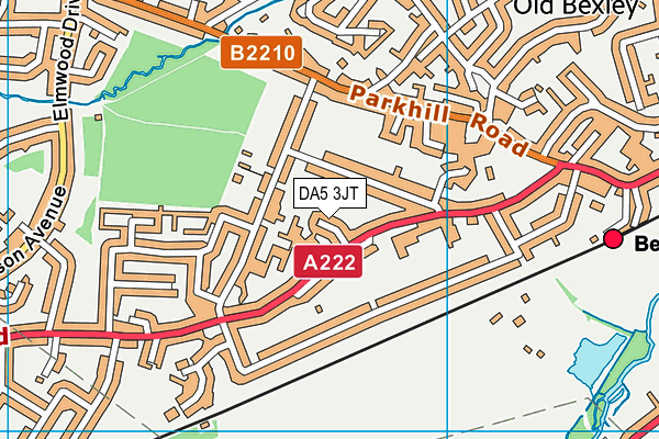 DA5 3JT map - OS VectorMap District (Ordnance Survey)