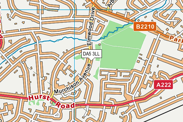 DA5 3LL map - OS VectorMap District (Ordnance Survey)