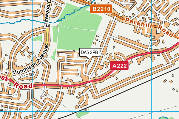 DA5 3PB map - OS VectorMap District (Ordnance Survey)