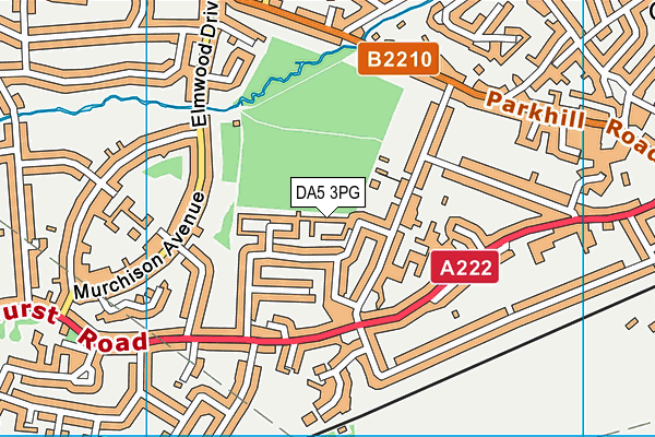 DA5 3PG map - OS VectorMap District (Ordnance Survey)