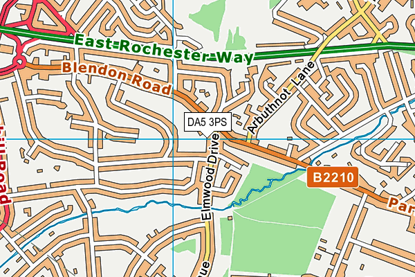 DA5 3PS map - OS VectorMap District (Ordnance Survey)