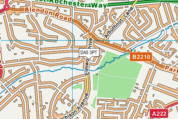 DA5 3PT map - OS VectorMap District (Ordnance Survey)