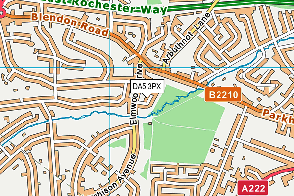 DA5 3PX map - OS VectorMap District (Ordnance Survey)