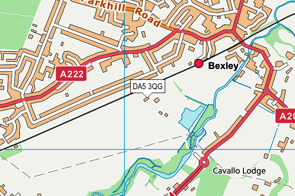 Bexley Cricket Club map (DA5 3QG) - OS VectorMap District (Ordnance Survey)