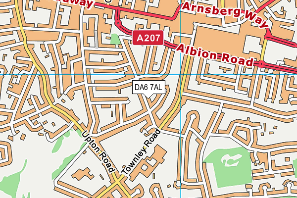 DA6 7AL map - OS VectorMap District (Ordnance Survey)