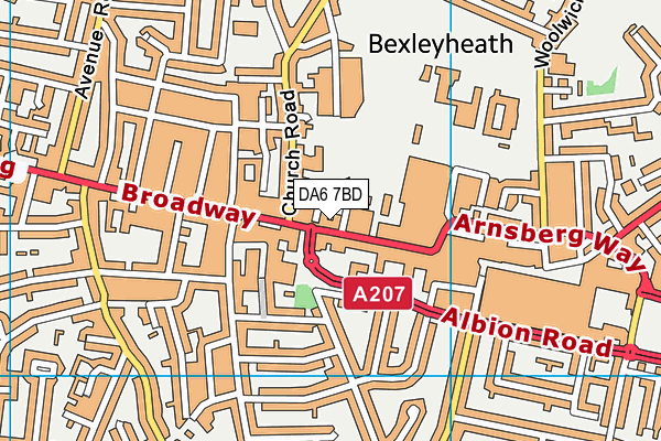 DA6 7BD map - OS VectorMap District (Ordnance Survey)