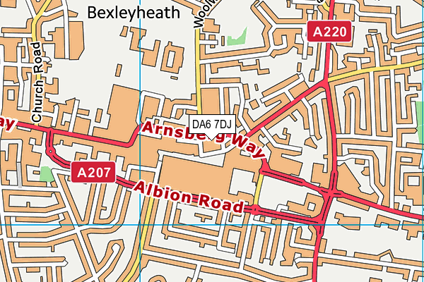 DA6 7DJ map - OS VectorMap District (Ordnance Survey)