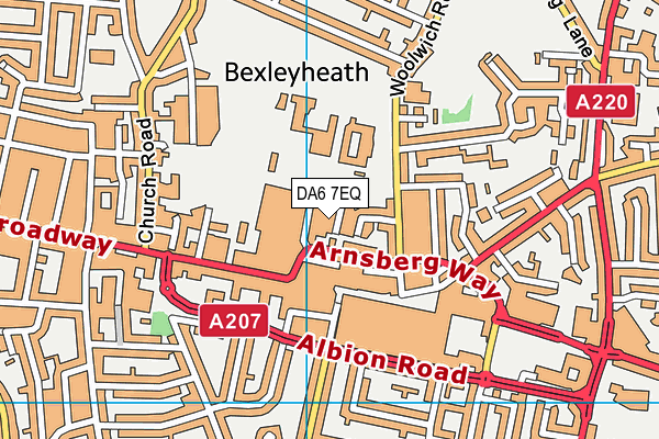 DA6 7EQ map - OS VectorMap District (Ordnance Survey)