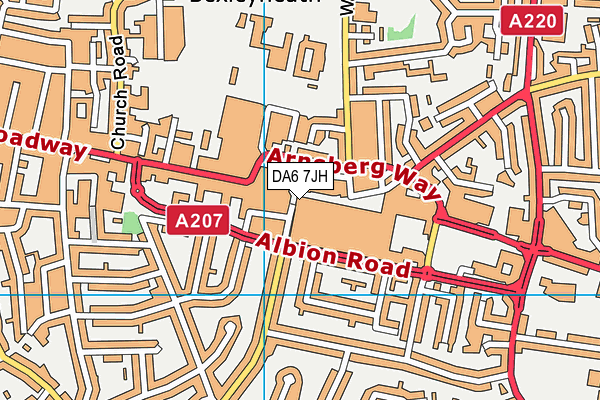 DA6 7JH map - OS VectorMap District (Ordnance Survey)