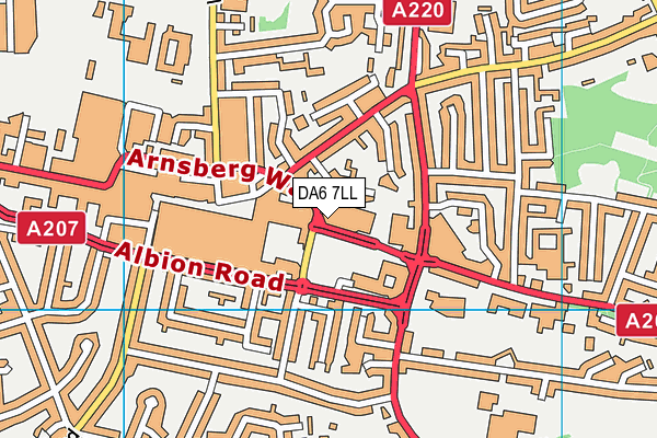 DA6 7LL map - OS VectorMap District (Ordnance Survey)