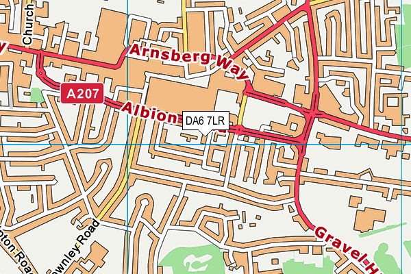 DA6 7LR map - OS VectorMap District (Ordnance Survey)