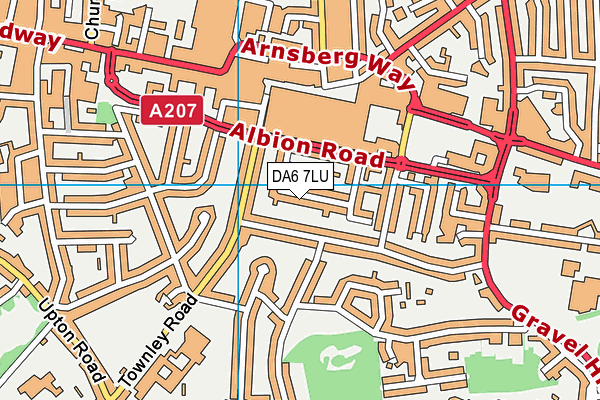 DA6 7LU map - OS VectorMap District (Ordnance Survey)