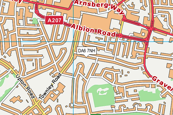 DA6 7NH map - OS VectorMap District (Ordnance Survey)