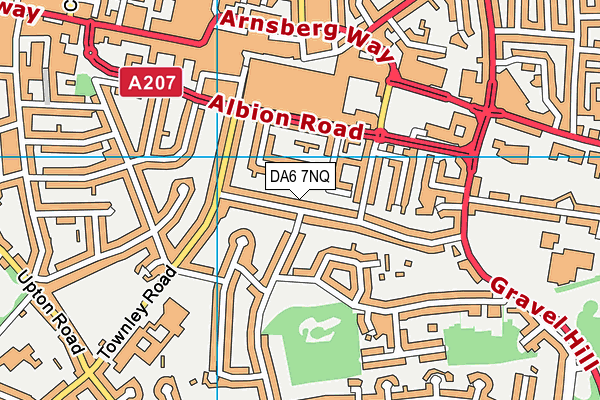 DA6 7NQ map - OS VectorMap District (Ordnance Survey)