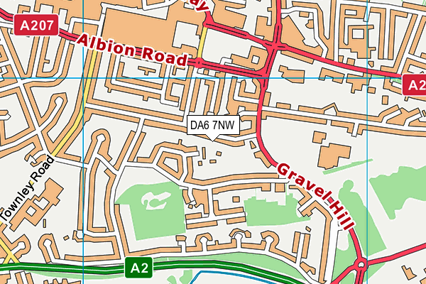 DA6 7NW map - OS VectorMap District (Ordnance Survey)