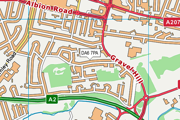 DA6 7PA map - OS VectorMap District (Ordnance Survey)