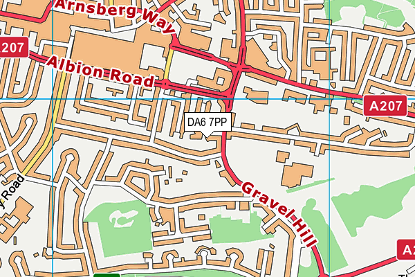 DA6 7PP map - OS VectorMap District (Ordnance Survey)
